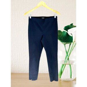 Theory Womens Blue Slim Ankle Pants Size 6 Side Zip Stretch Office Casual
